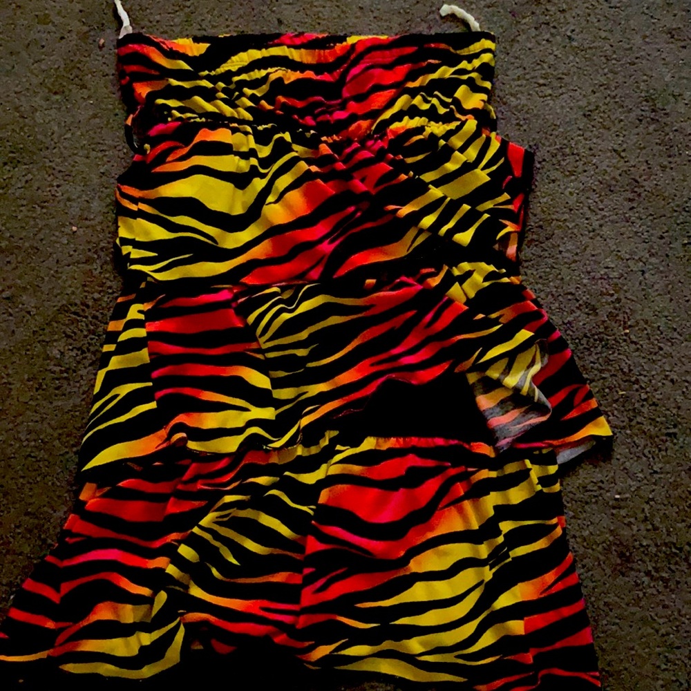 Zebra stripe summer color  dress